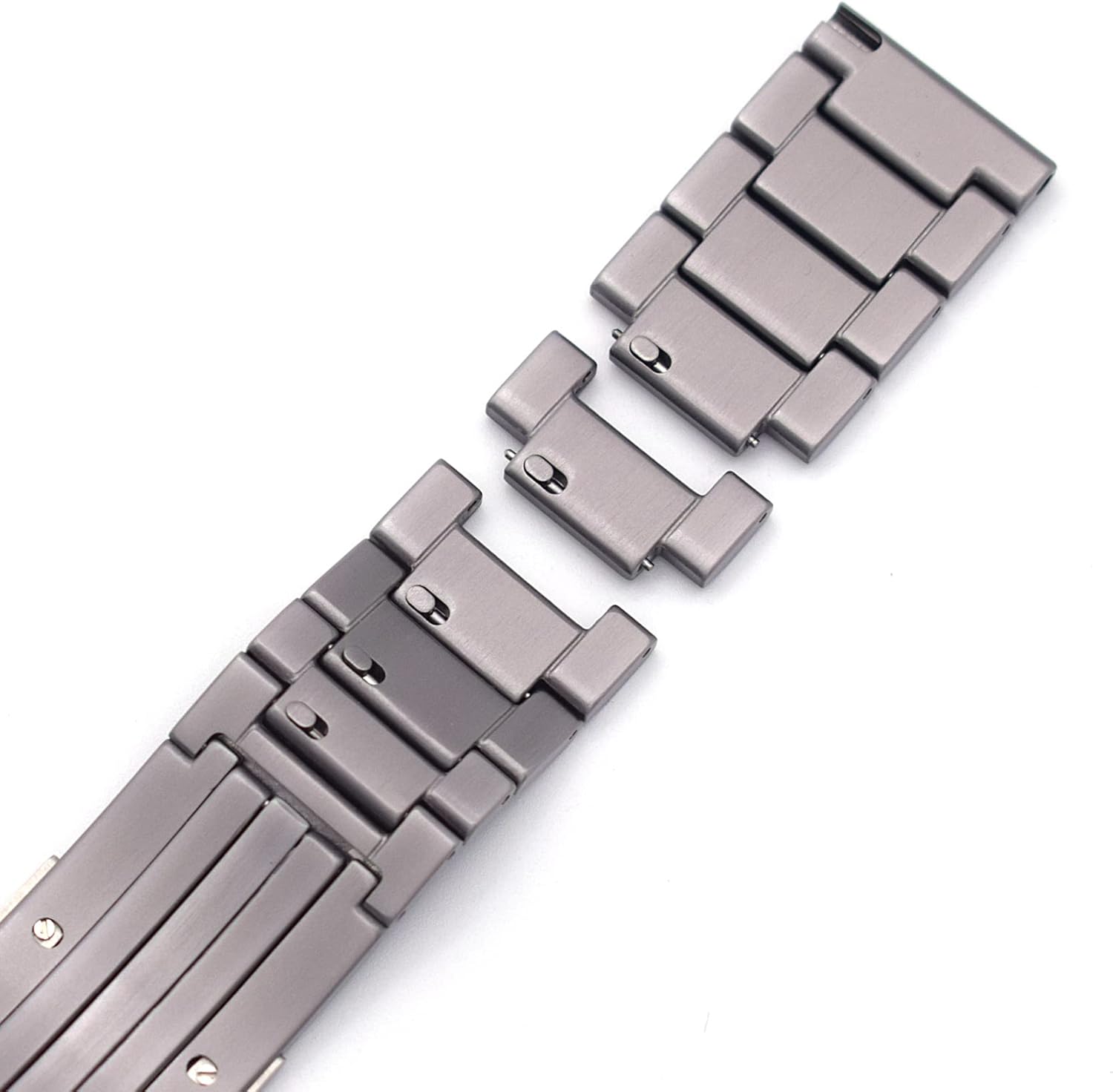 THEAGE Titanium Metal Quick Watch Band Pure Titanium Invisible Butterfly Buckle for 22mm Mens Women Straps