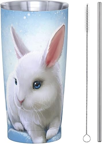 Vaso aislado de 20 onzas con tapa y pajilla, taza de viaje de acero inoxidable con aislamiento al vacío para bebidas calientes y frías