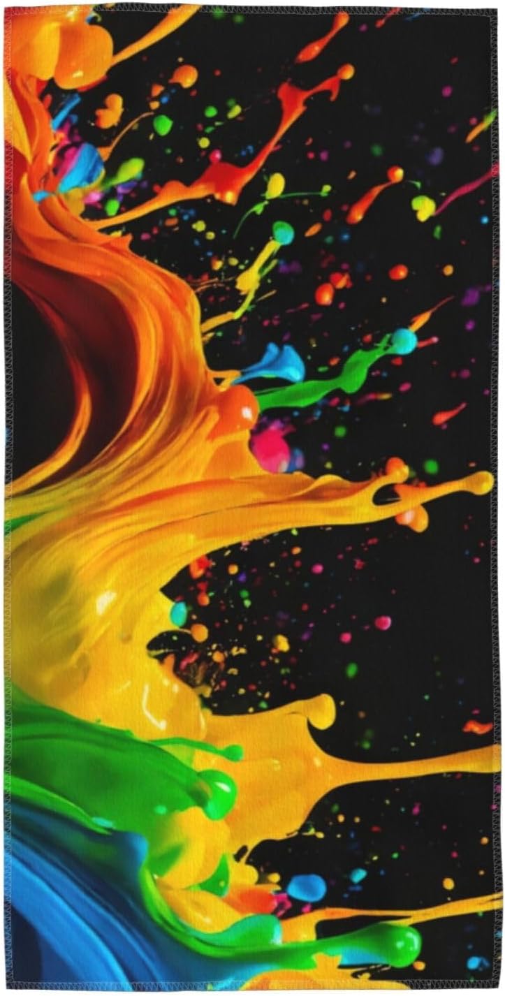 Paint Splatter Backdrop Print Hand Towels for Kitchen, Decorative Bathroom Towels Decor Farmhouse Cute for Men Women Gifts