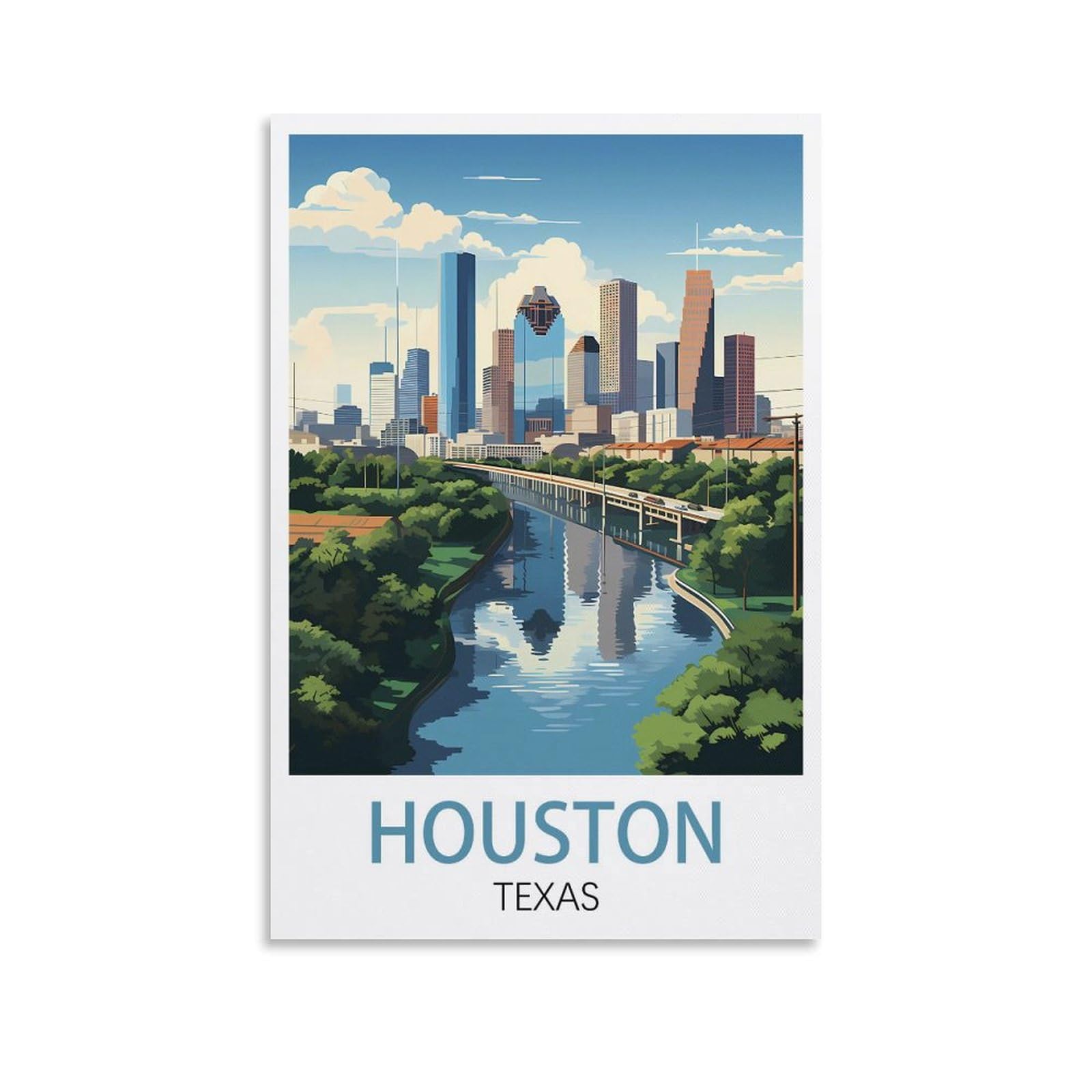 Metal Tin Sign Plaque Poster,Houston Texas,Vintage Plaques Poster Plaque Decor Retro Posters Gallery Wall Art Print 30x40cm