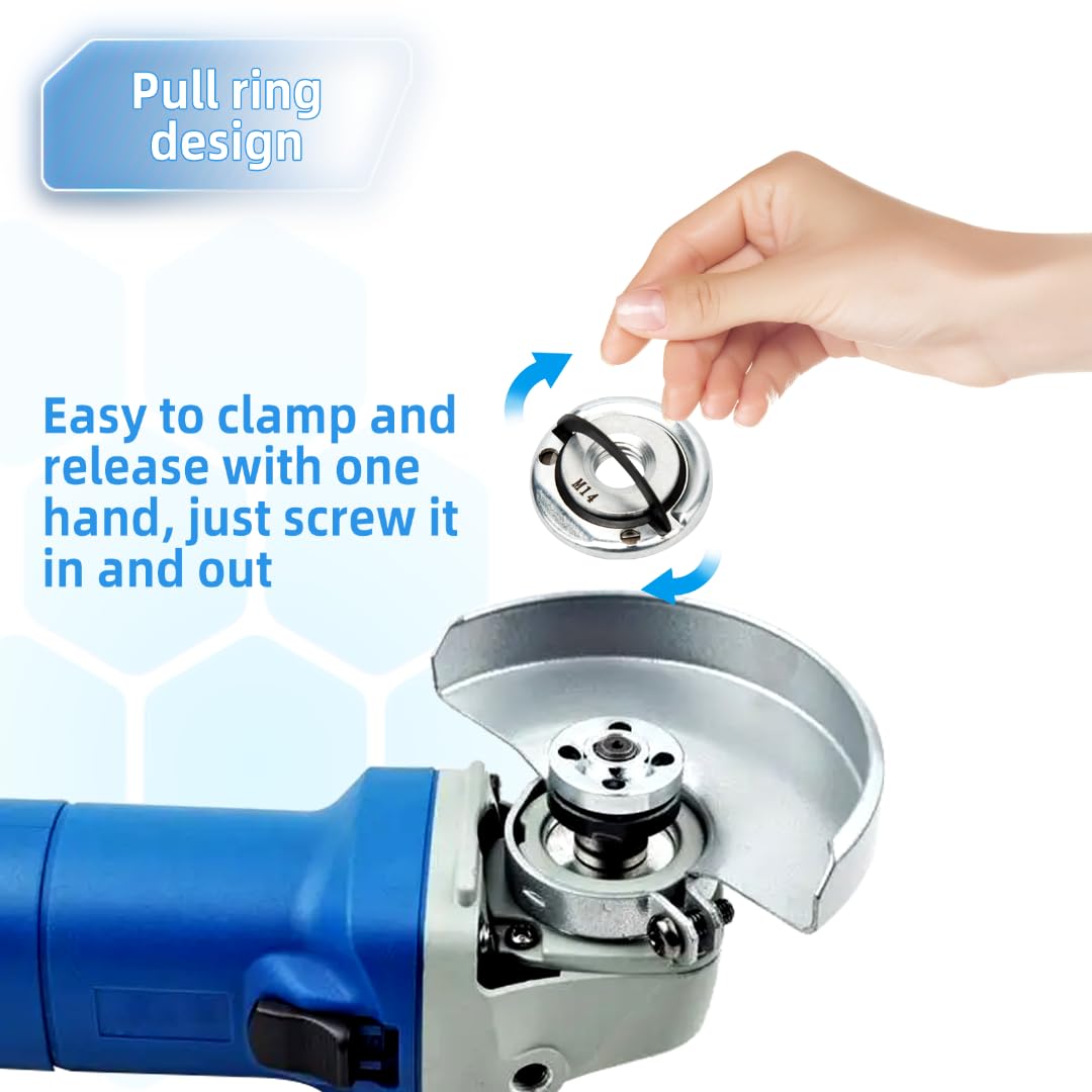 Dado A Sgancio Rapido M14 Per Smerigliatrice - Kit Con 2 Dadi E Chiave - Acciaio Nichel-Cromo - 40Nm - Foto 8