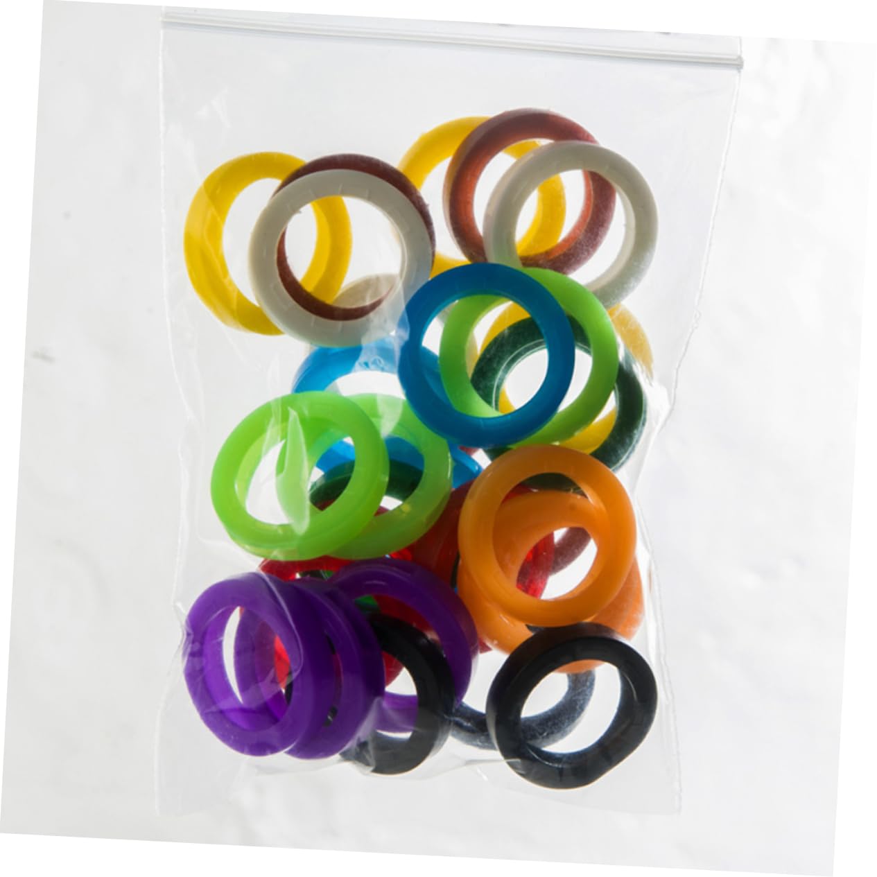 élastiques De Bureau 40 Capuchons Colorés Pour Clés - Marqueurs élastiques 2,4 Cm - Organisation Maison/bureau Couvre Clef Couleur