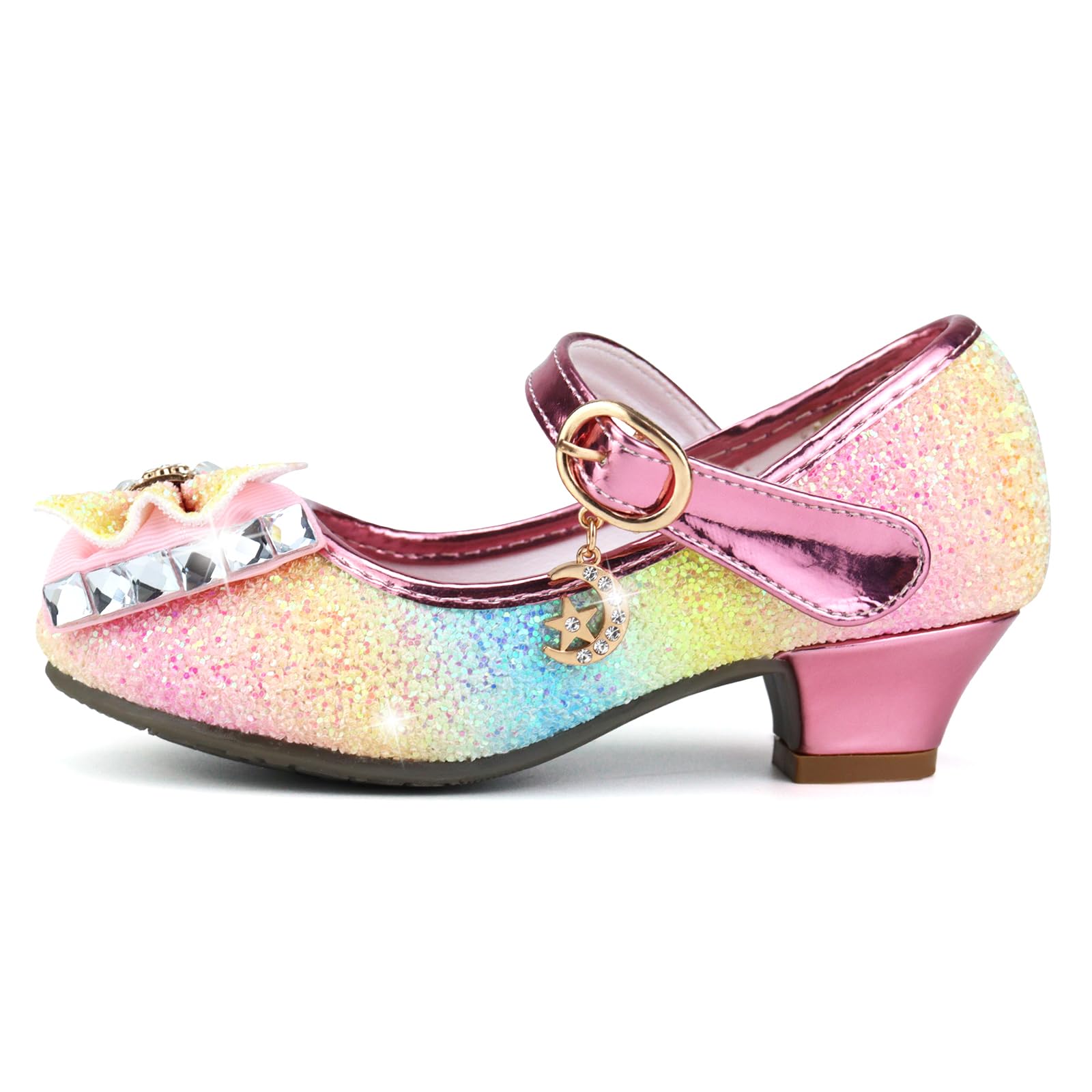 Girls' Princess Shoes Heel for Girls Princess Cosplay Shoes Sequins Shoe Costume Princess Girl Heel Shoe for Weddings and Parties - 3