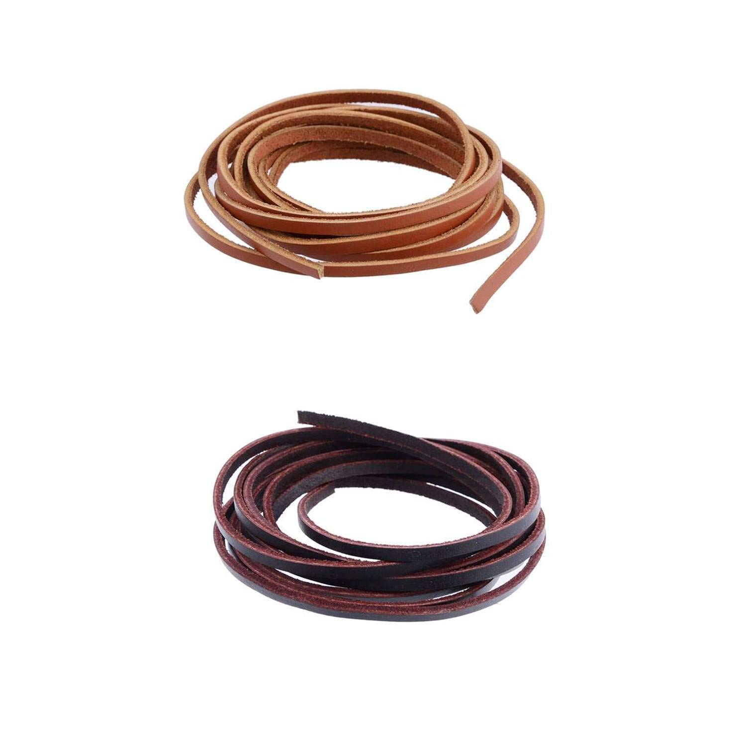 Lify Tan & Coffee Color (Combo) Leather Shoe Laces/Leather String/Work Boot Laces/Hiking Boot Laces- 60 CM- 2 Pair (B073WVWGGP) Amazon Price History, Amazon Price Tracker