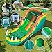 Inflatable Commercial Grade Water Slide: 21 ft (L) for Adults & Teenagers - Large Pool, Premium PVC, 1100W Blower, Dinosaur Style - for Backyard Party Outdoor