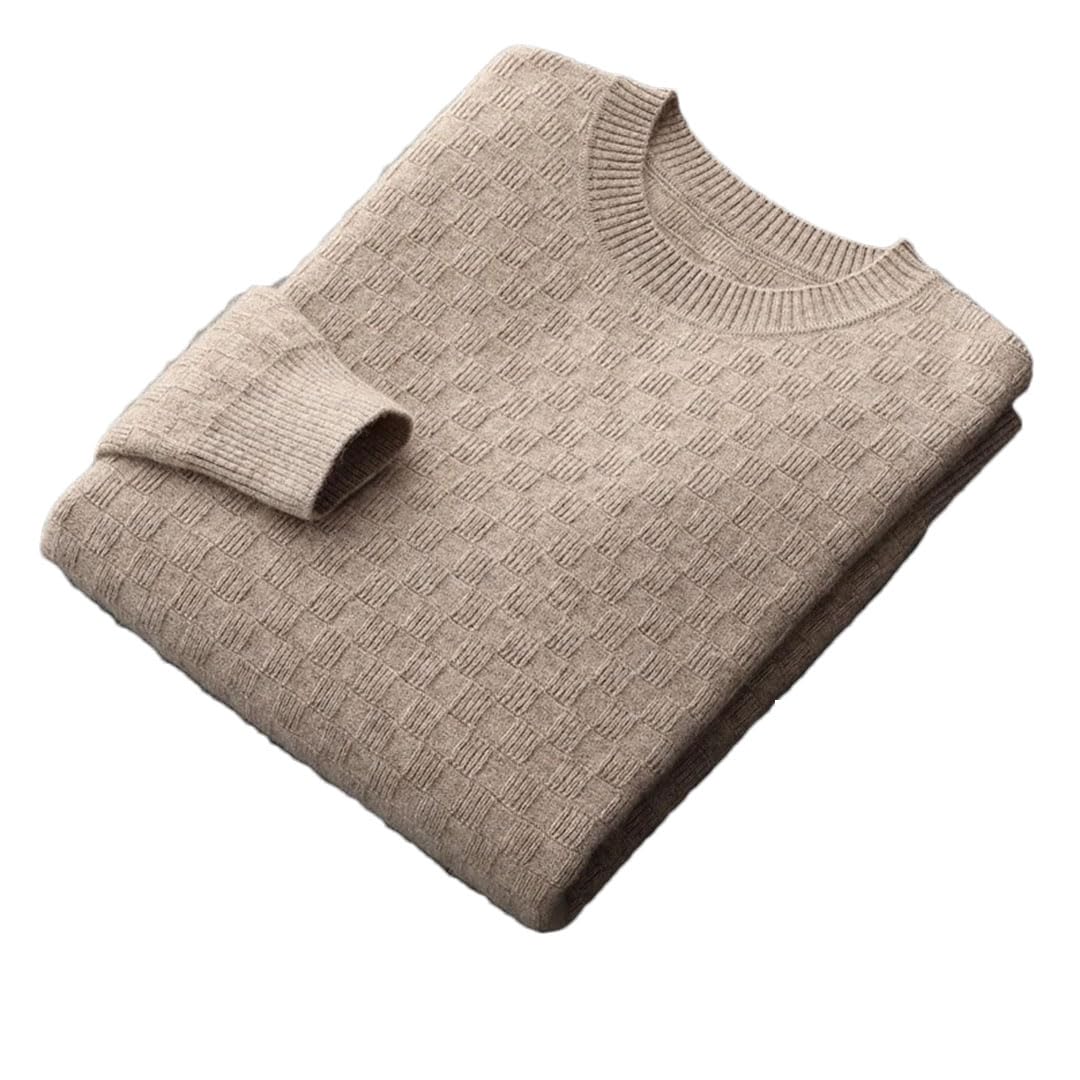 Vogrtcc Maglione Casual da Uomo in Cashmere Lavorato A Maglia A Maniche Lunghe