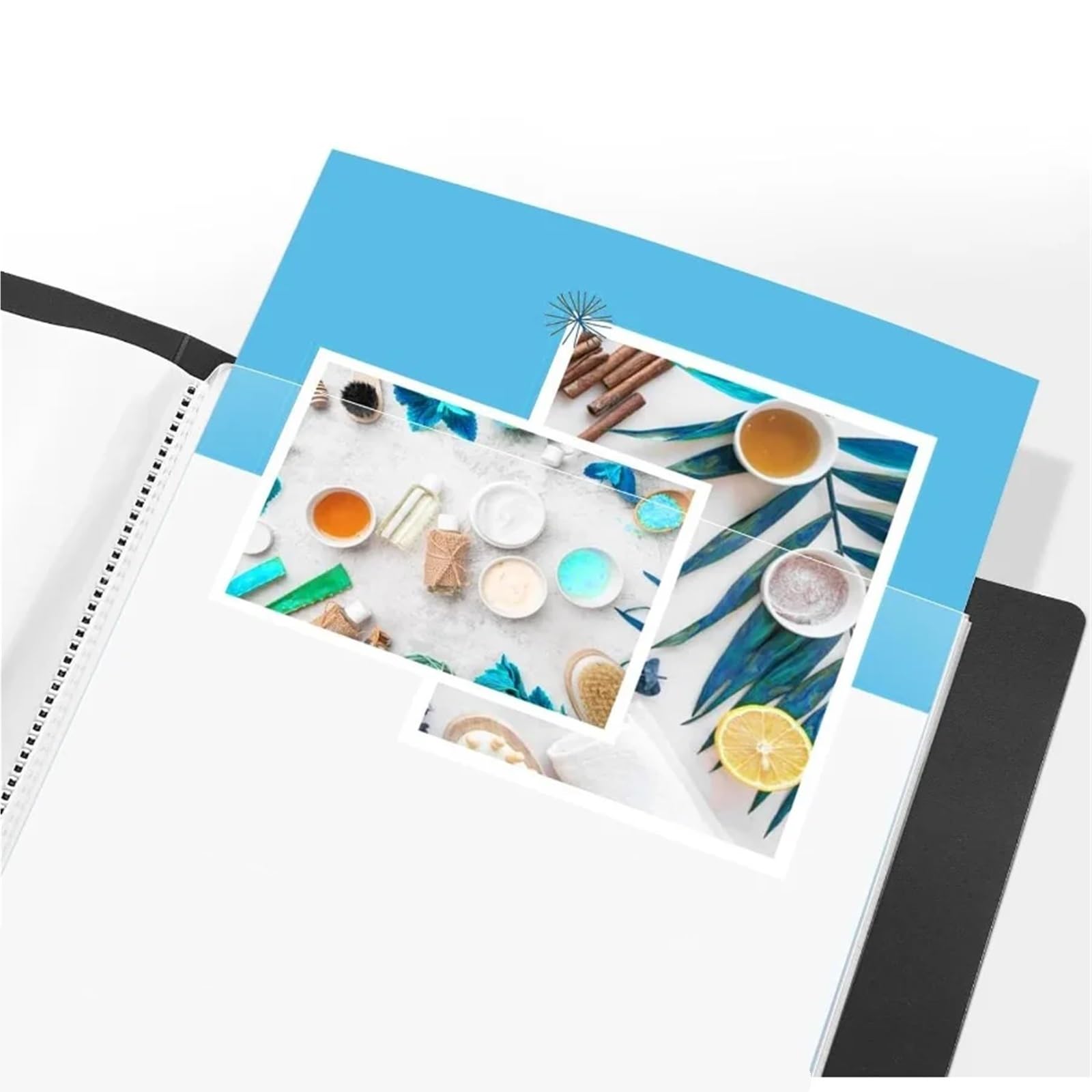 2 Stück 30-Taschen-Ordner mit Kunststoffhüllen, 21,6 x 27,9 cm, robuster Kunst-Portfolio-Ordner transparenten Schutzfolien, 60 Seiten Für Mappe Portfolio