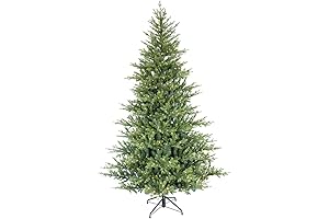 Puleo Christmas Trees Bethlehem 7.5 ft Pre-Lit Alberta Spruce Artificial Christmas Tree, Flocked and Unlit