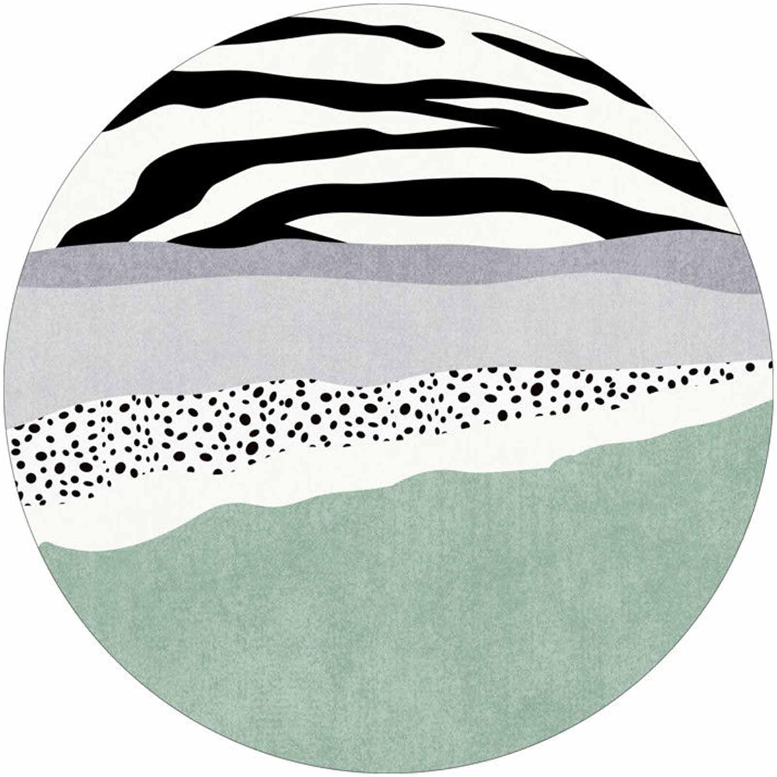 Tapis de salon circulaire pour salle à manger moderne et chambre cosy