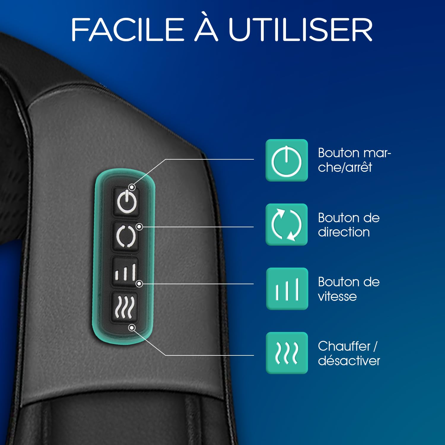 VOYOR-HEALTH Masseur Dos et Cervicales Masseur Shiatsu Chauffant PJ100