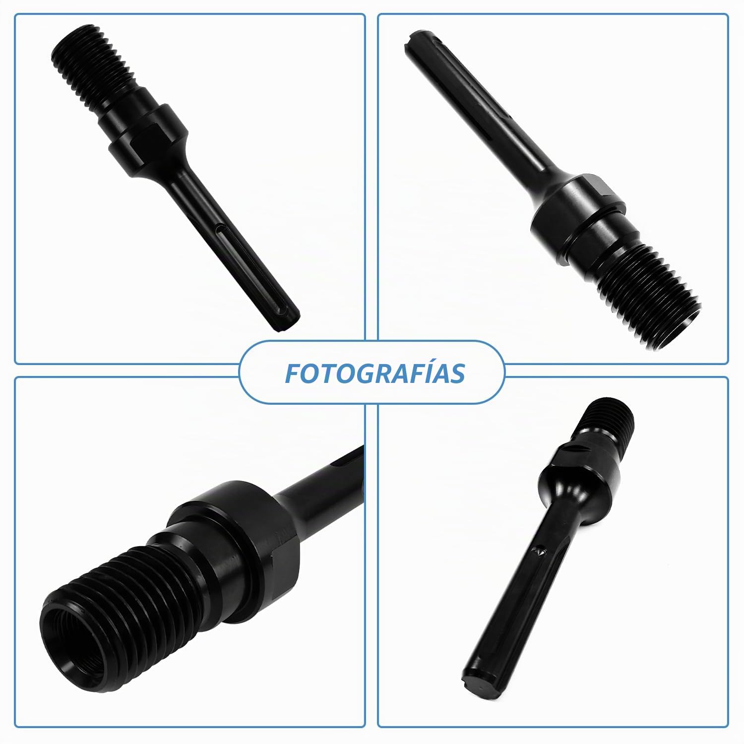 Adaptador SDS MAX 1 1/4" UNC para Brocas Huecas y Avellanadores | Adaptador para brocas de azulejos, adaptador para brocas de núcleo, adaptador para avellanador de latas