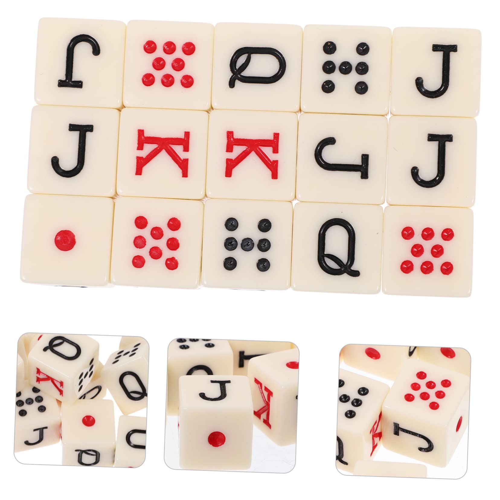 Koplow Games Toyvian Spanish Poker Dice Acrylic Alphabet Dice 6-Sided Poker  Dice Funny Letter Dice For Role Playing Dice Games Poker Party Playing  Cards Pack Of 15 Liars Dice, image size:1656x1656