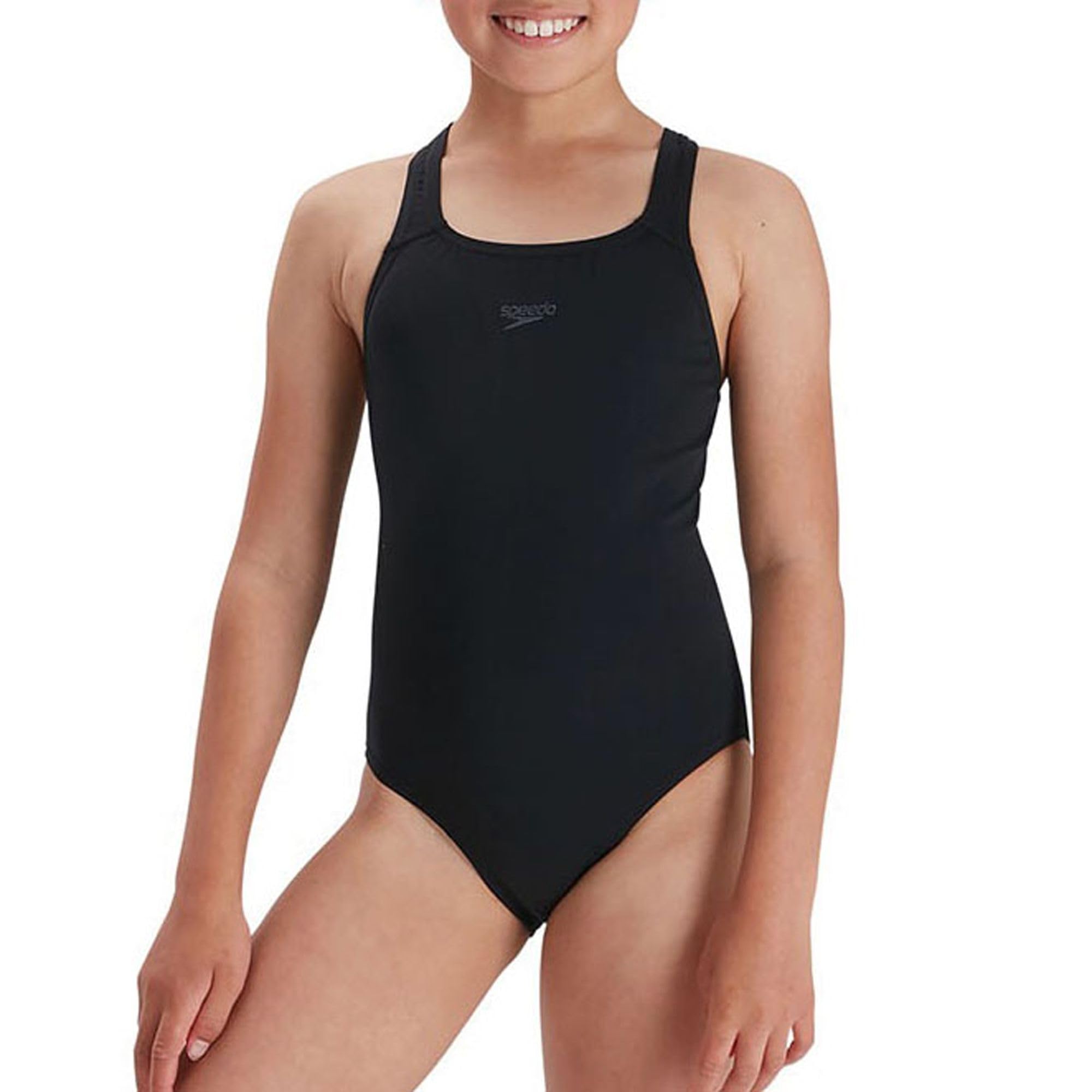 Girl's Eco Endurance+ Medalist Swimsuit | Chlorine Resistance | Recycled Fabric | Comfort Fit | Swimming Lessons | Swim Holiday Swimsuit (Pack of 1)