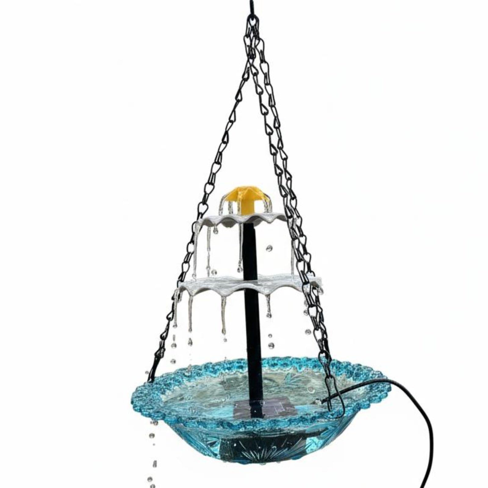 Attracts Birds Hanging Bird Feeder Decorative Cascading Bird Bath Fountain Weather Resistant Tiered Hanging Water Feature Easy Installation for Nature Lovers, Gardeners,-image-9