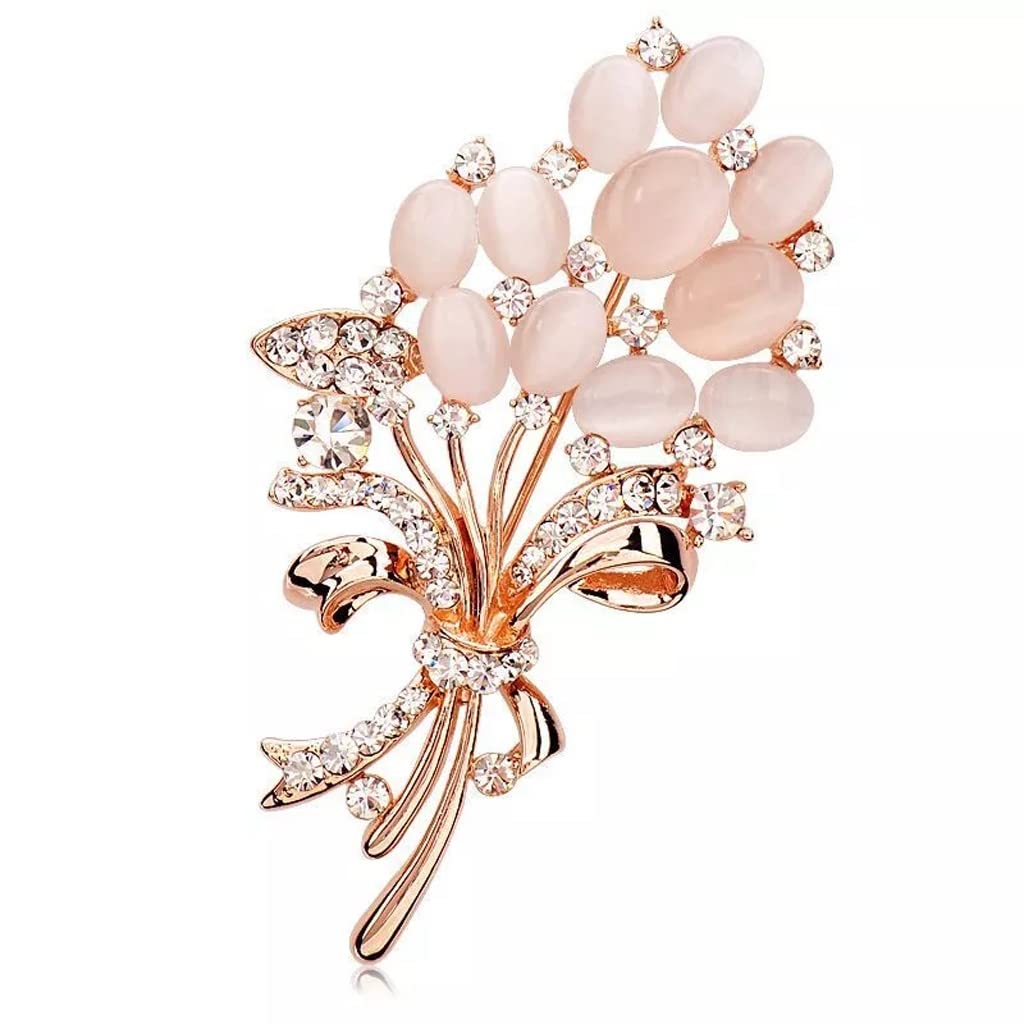Broszka z kamiennym kwiatem Pin Piękne Rhinestone Odzież Akcesoria Broszka damska Prezent urodzinowy Akcesoria odzieżowe