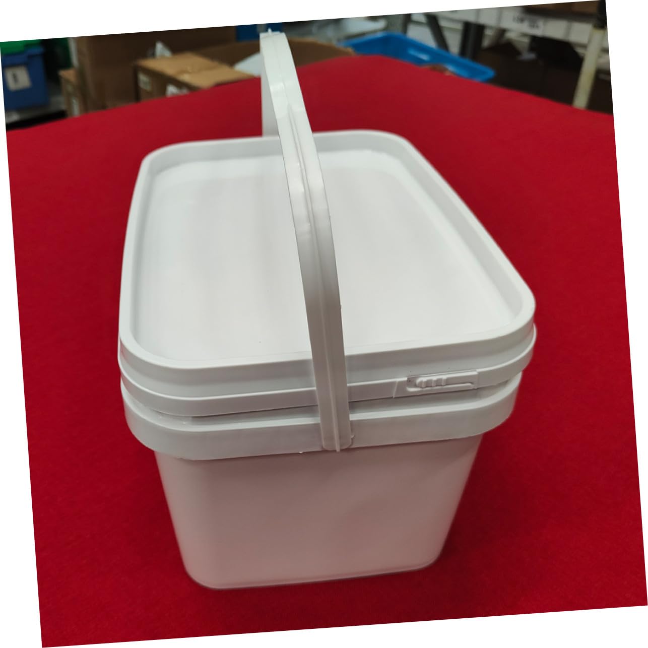 Secchio per Vernice Quadrato in Plastica da 10l con Coperchio e Manico Portatile, Contenitore per Conservazione Vernice e Pigmenti, per Lavori di Pittura e Attività All'aperto