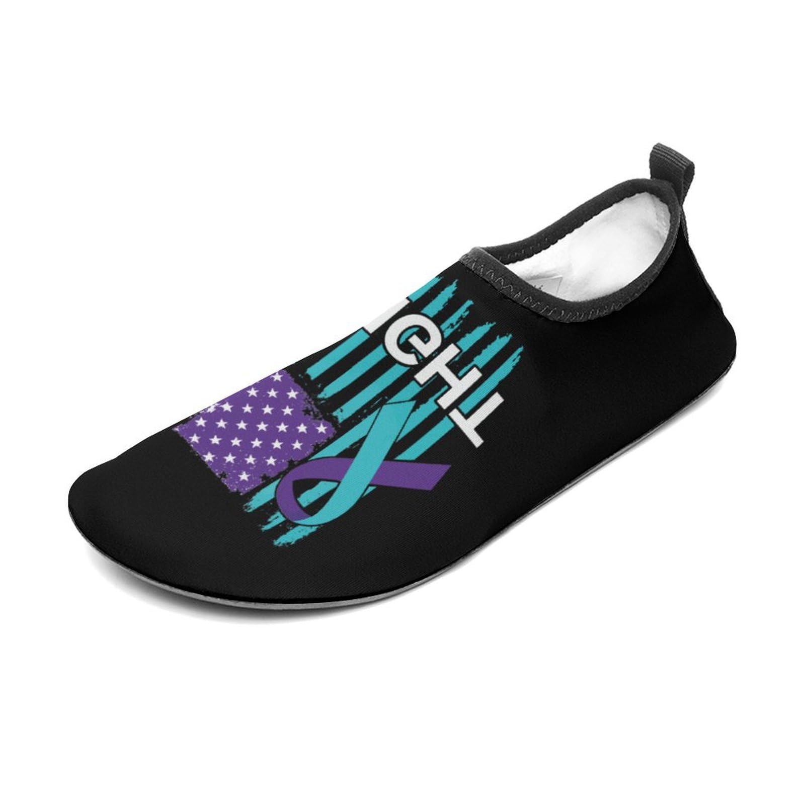 CSEMEIE Suicide Prevention Awareness Water Shoes Beach Shoes Aqua Socks for Women Men Swimming Yoga