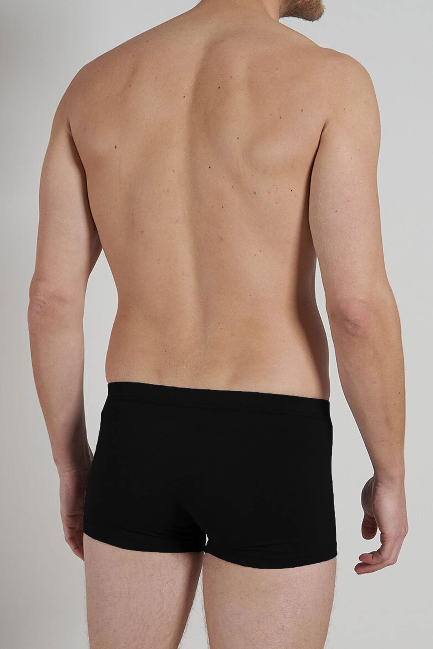 Ceceba Herren Short-Pants, Elastan, Baumwolle, Single Jersey, blau, Melange, 2er Pack