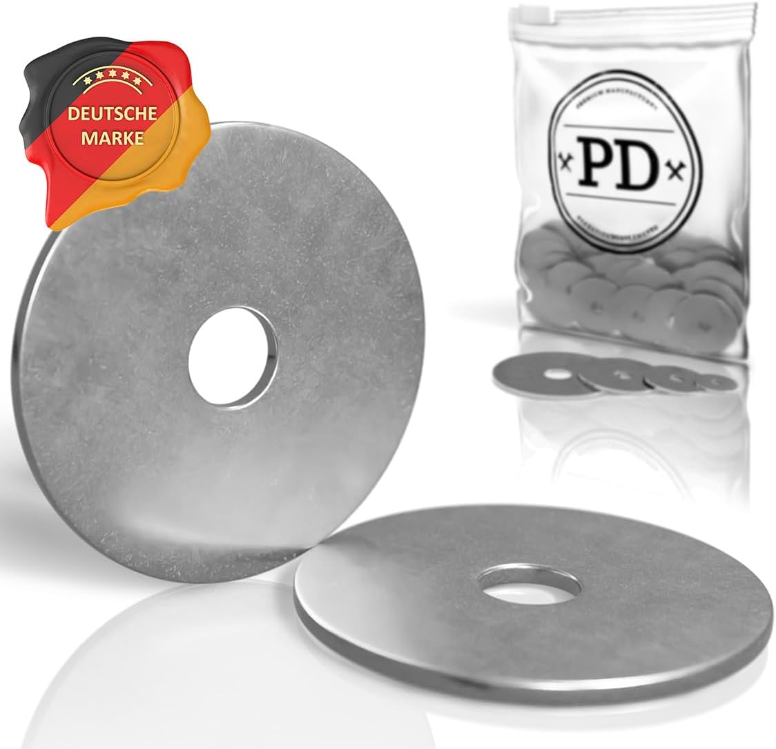 100 Stück Große Edelstahl U-Scheiben M8 – DIN 9 Produktbild-Vorschau 5