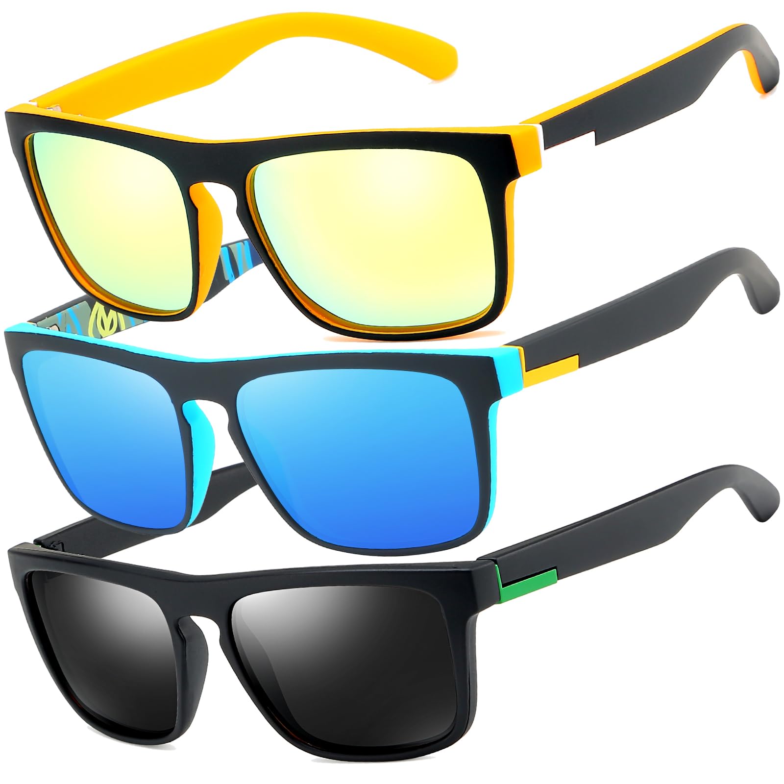 LEDING&BEST Polarisierte Sonnenbrille Herren Damen,Fahren,Angeln,Radfahren,Wandern/Vintage-Brille Outdoor-Sportarten Strand UV-Schutz Sonnenbrillen
