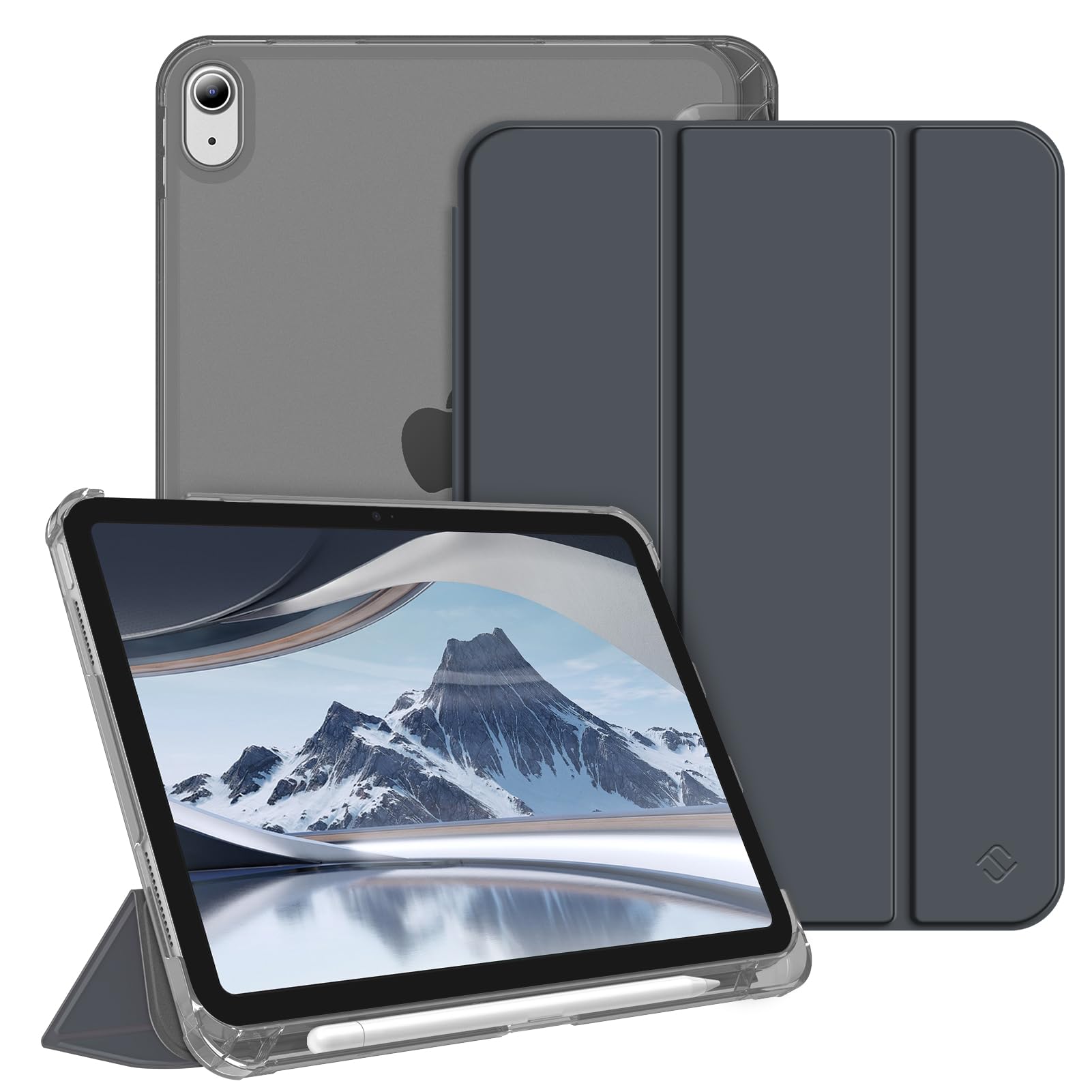 Fintie Hülle für iPad A16 11. Generation 11 Zoll 2025 & iPad 10. Generation 10,9 Zoll 2022 mit Stifthalter – ultradünne, leichte Schutzhülle mit Hart-PC, Transparente Rückseite, Himmelgrau