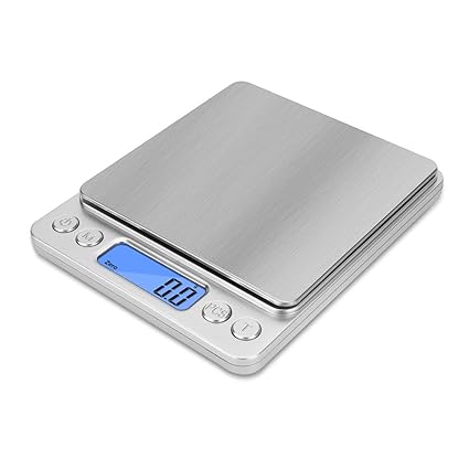 Gram Scale Digital Kitchen Scale Mini Pocket Pro Size 2000g x 0.1g with LCD Display Stainless Steel Platform for Cooking Baking Jewelry Weight Postal Parcel