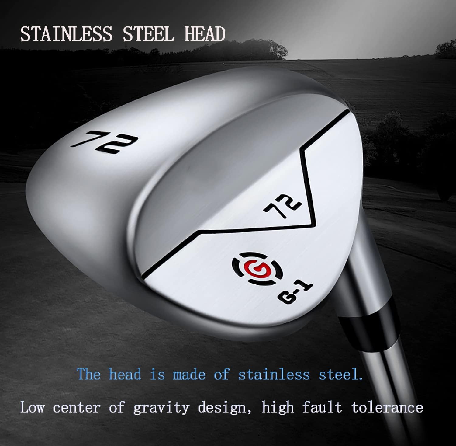 Golf Sand Wedge Club, 72 Degree Golf Wedges, CNC Face Groove Stainless Steel, for Golf Beginners Men Women Golf Club Wedges, Right Hand