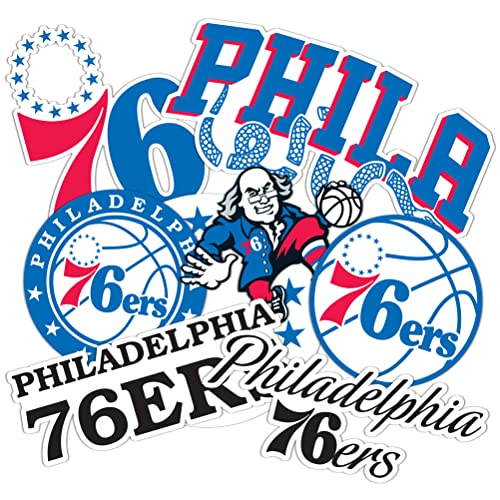 Desert Cactus Philadelphia 76ers NBA Officially Licensed Sticker Vinyl Decal Laptop Water Bottle Car Scrapbook (Type 2)