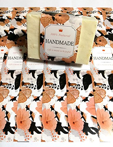 ZZYBIA Wrap Paper Tape for Homemade Soap Bar Handmade Products 20pcs (Vertical 2 - Rosebrown)