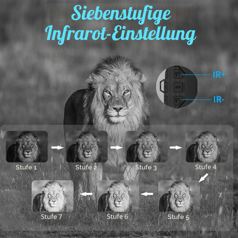 Lixada Nachtsichtgerät, Nachtsichtbrille für Tag- und Nachtjagd, Digitale Nachtsicht Monokular/Fernglas, Infrarot Nachtsicht mit IR-Beleuchtung für die Jagdüberwachung und Wildtierbeobachtung