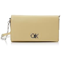 Calvin Klein Donna Borsa a Tracolla Re-Lock Mini con Chiusura con Lucchetto Girevole, Giallo (Parsnip), Taglia Unica