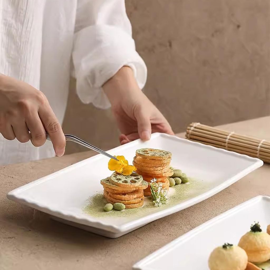 Forniture Per Feste Piatto piatto, Piatto piano, Piatto di pesce al vapore lungo, Piatto speciale for presentazione di cibo cinese del ristorante dell'hotel, Piatto freddo rettangolare, Piatto freddo