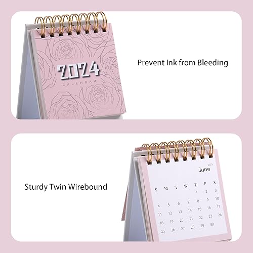 Miniatura 6 de Calendario de escritorio pequeño 2023-2024, mini calendario de escritorio de julio de 2023 a diciembre de 2024, decoración de escritorio