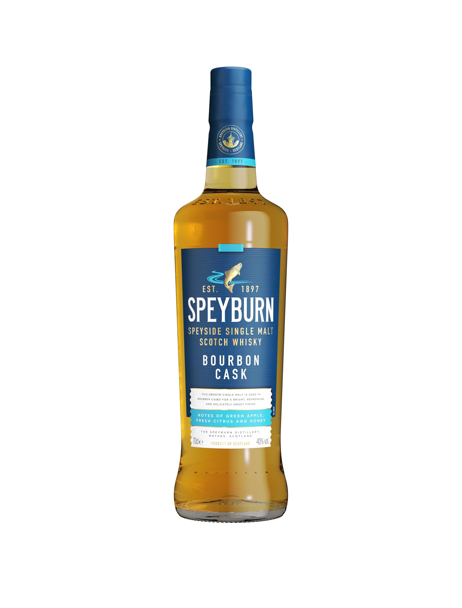 Speyburn Bourbon Cask, Single Malt Scotch Whisky, Speyside Single Malt, 40% ABV, 70cl