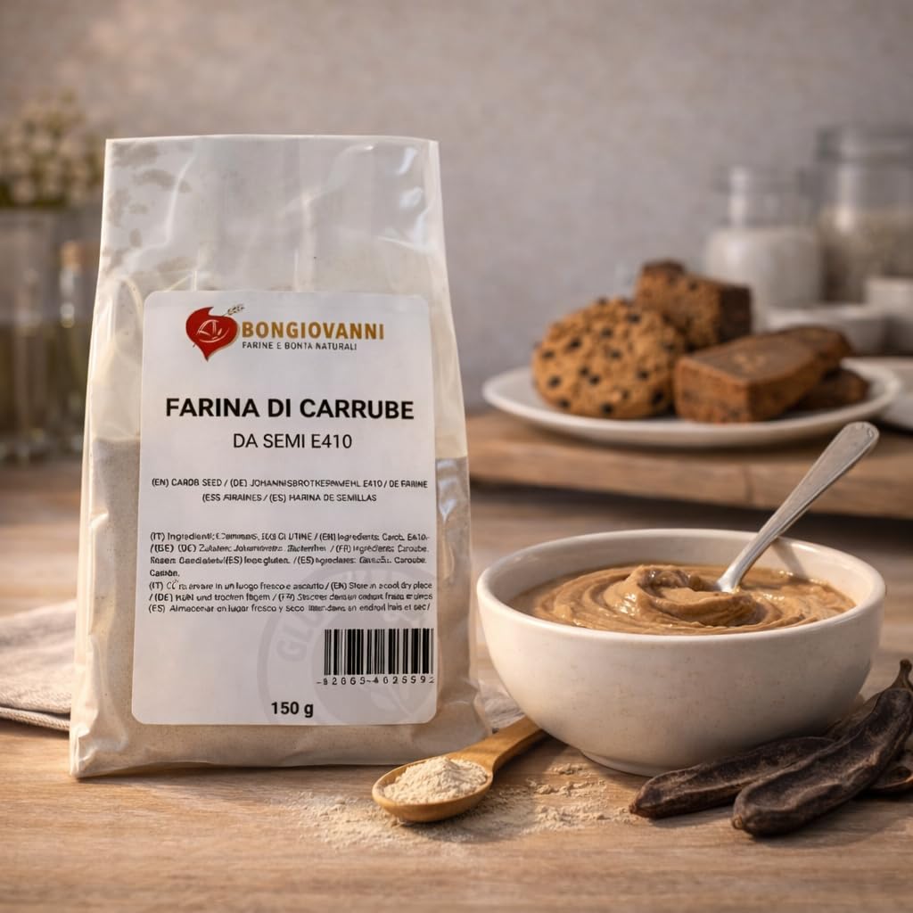 Bongiovanni Bontà Naturali Farine de Graines de Caroube Sans Gluten 150 g