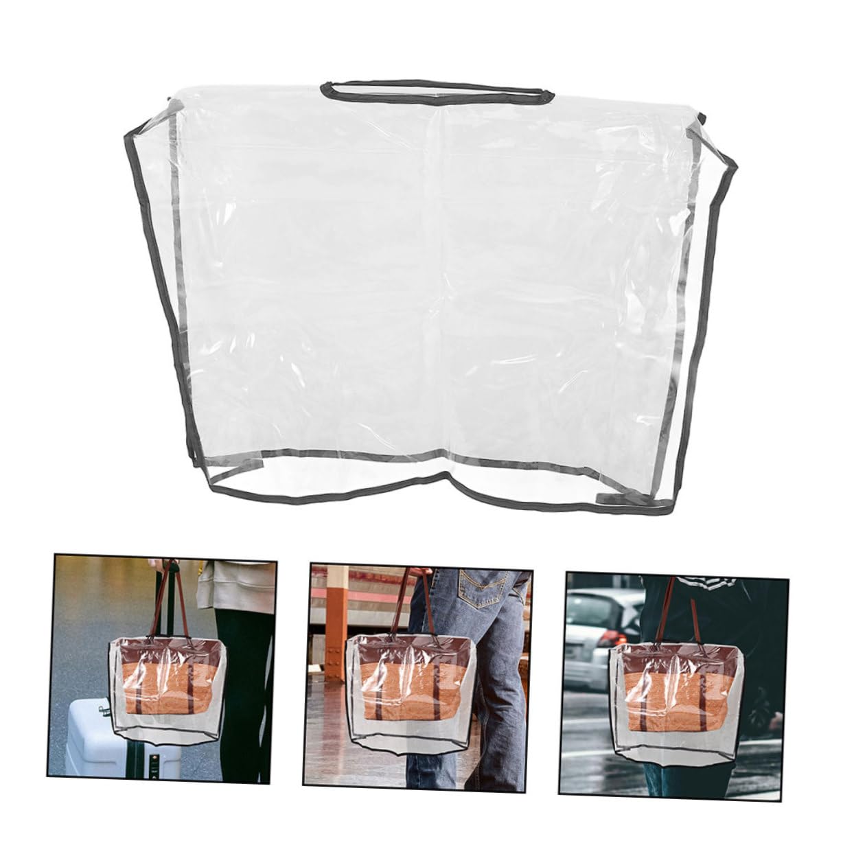 Gatuida 2 Piezas Funda para Bolso Transparente Protector De Bolso De Mano para Viajes Al Aire Funda Protectora De PVC Tote