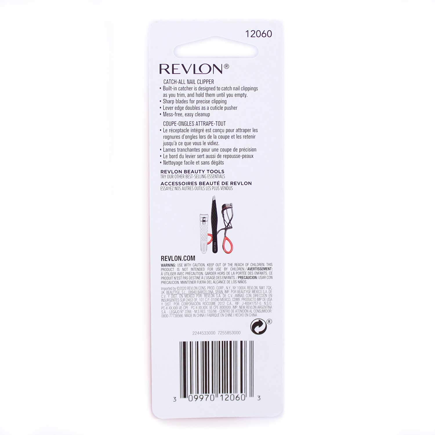 Revlon Catch-all Nail Clipper, 1 count : Beauty & Personal Care