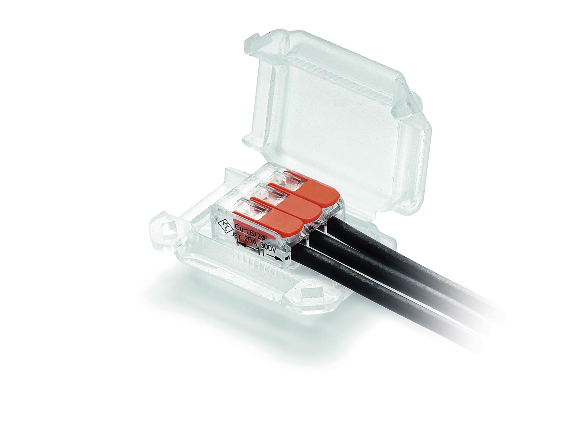 Zenitech Lot de 4 boîtiers de Connexion étanches IPX8 3 entrées S221 Wago
