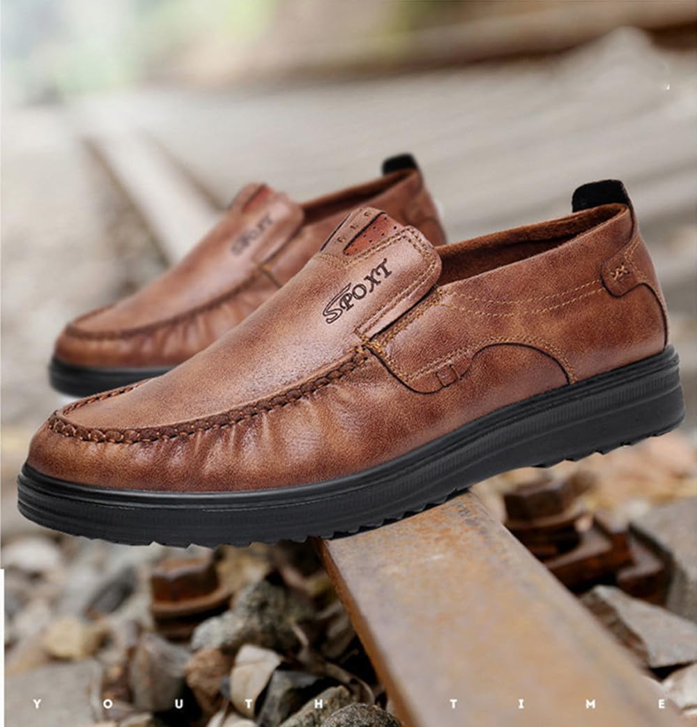 Mocasines ligeros de piel auténtica para hombre, informales, de negocios, mocasines para hombre, mocasines de conducción para hombre