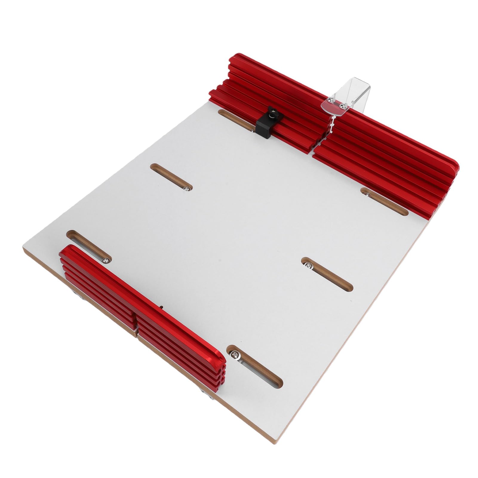 Annadue Piła Stołowa Sanie do Cięcia Poprzecznego Regulowana Prowadnica Płot Aluminiowy Zestaw Przyrządów do Obróbki Drewna Szczeliny Ukośnej 3/4x3/8 Sanie Routera Precyzyjne Cięcie Uniwersalna