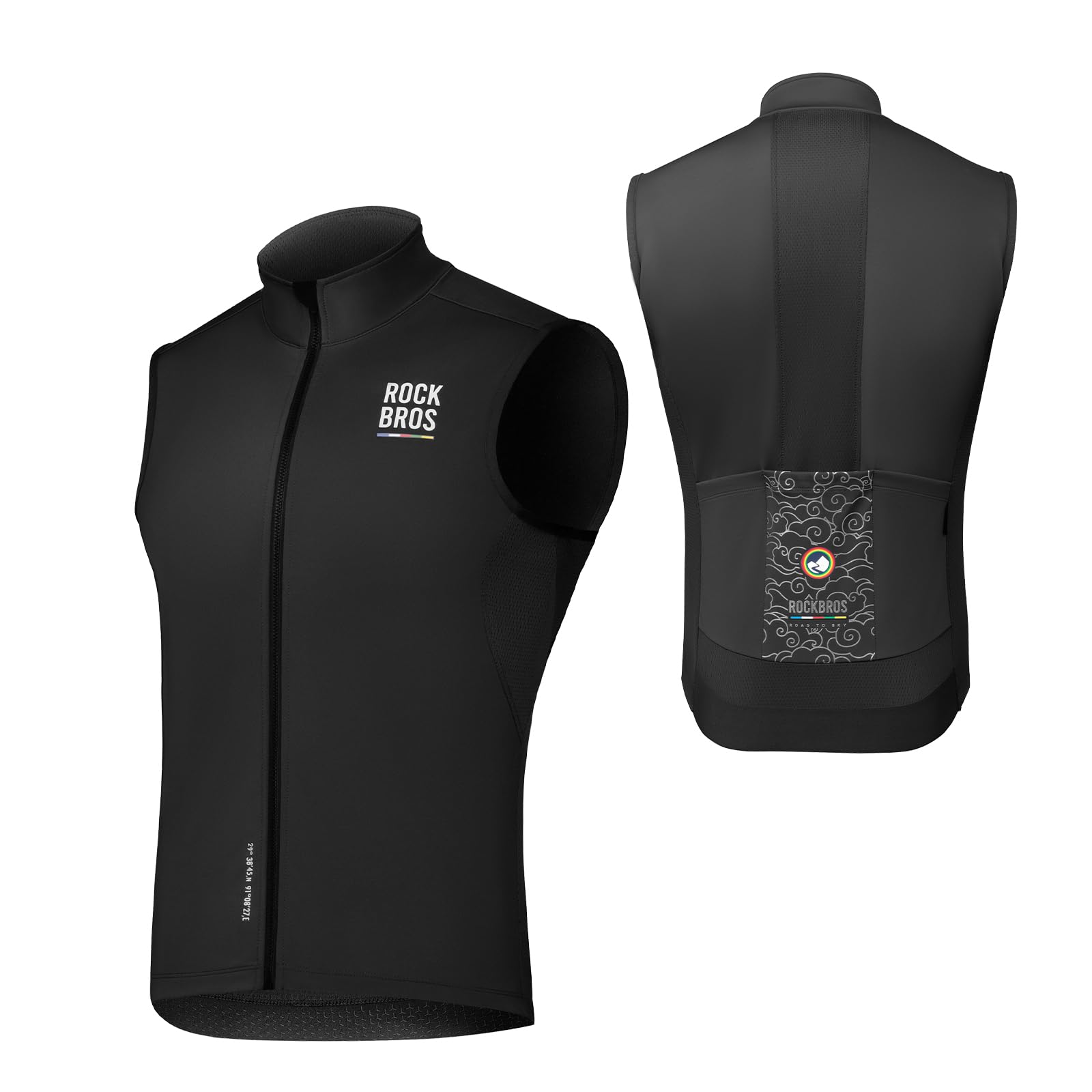 ROCKBROS Road to Sky Fahrradweste für Herren Herbst Winddichte Ärmellose Jacke Radweste Laufweste für Joggen, Radfahren, Atmungsaktiv, S-XXL,Schwarz, Weiß, Armeegrün