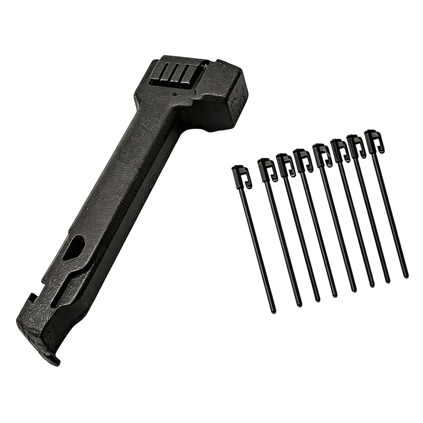 Psdndeww Black Camping Hammer For Tent Stakes Camping Nails Hammers Backpacking Mallets Multifunction Hammer With Pegs For Tent Lanyard Multifunctional Mallets
