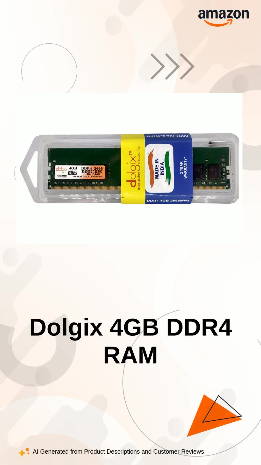 Dolgix 4GB DDR4 2666MHz Desktop RAM