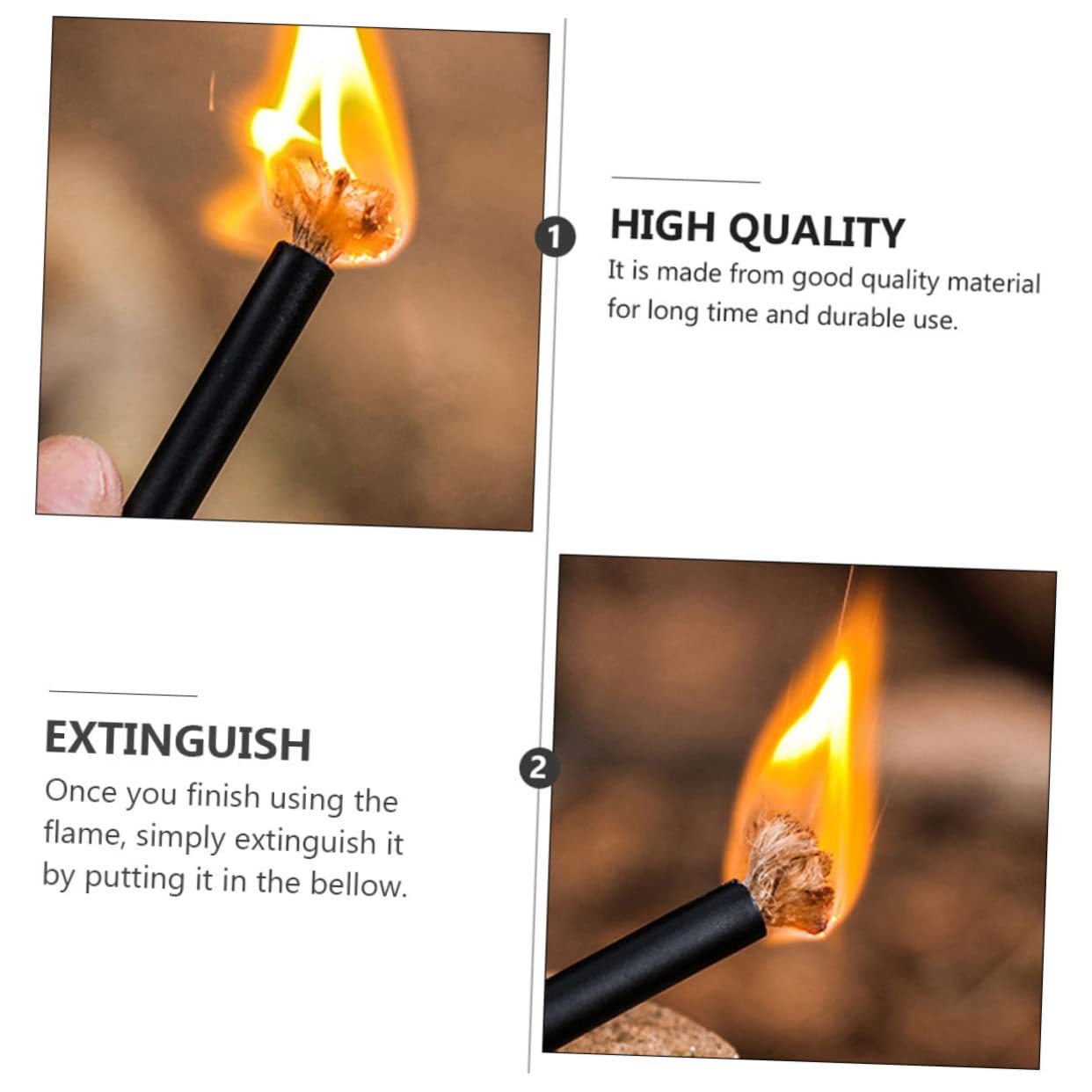 BESTonZON 5 Sätze Bienenwachs Seildocht Für Camping Feueranzünder Feuerstein Feueranzünder Feueranzünder Für Das Im Freien Camping Werkzeug Feueranzünder Outdoor 3 Stück * 5