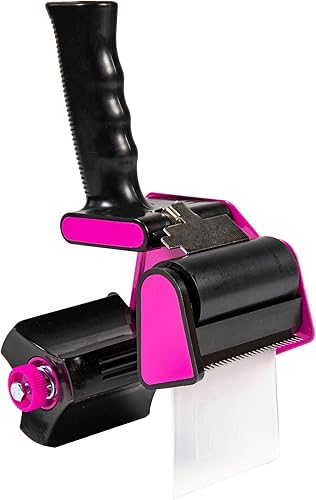 Miniatura 4 de The Orignal Pink Box Dispensador de cinta de embalaje para cinta de 3 pulgadas de ancho, color rosa