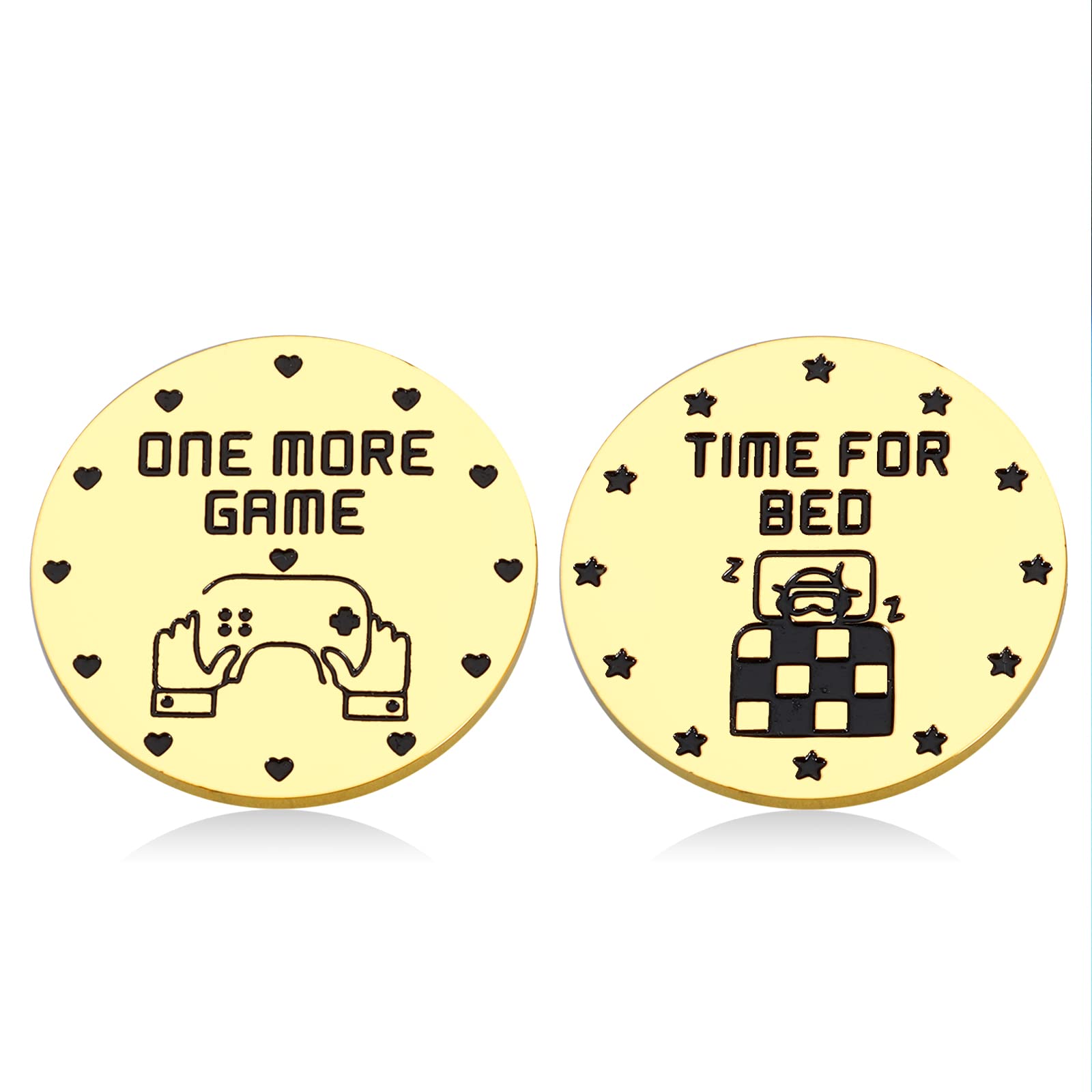 Funny Destiny Flip Coin Valentines Day Gift for Game Lover Double Sided Decision Maker Coin for Gamers Teen Boys Girls Son Daughter Brother Birthday Christmas Gifts One More Game Novelty Coins