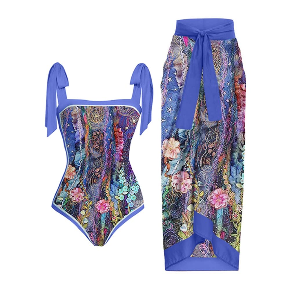 CLSDRZC Stampa Floreale Set da Bagno Monopezzo Set da Bagno Estivo Pantaloncini da Bagno bourkini per Ragazze