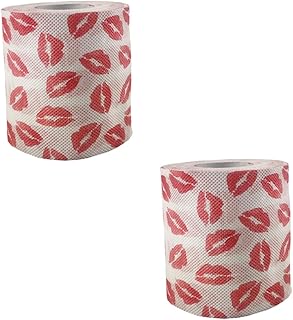 NIYANGLE 2 Peças Batom Vermelho Rolo Impresso Guardanapo Da Moda Guardanapos Vermelhos Papel Higiênico De Natal Restaurantes Guardanapos Guardanapo De Papel Impresso Web Papel Impressão