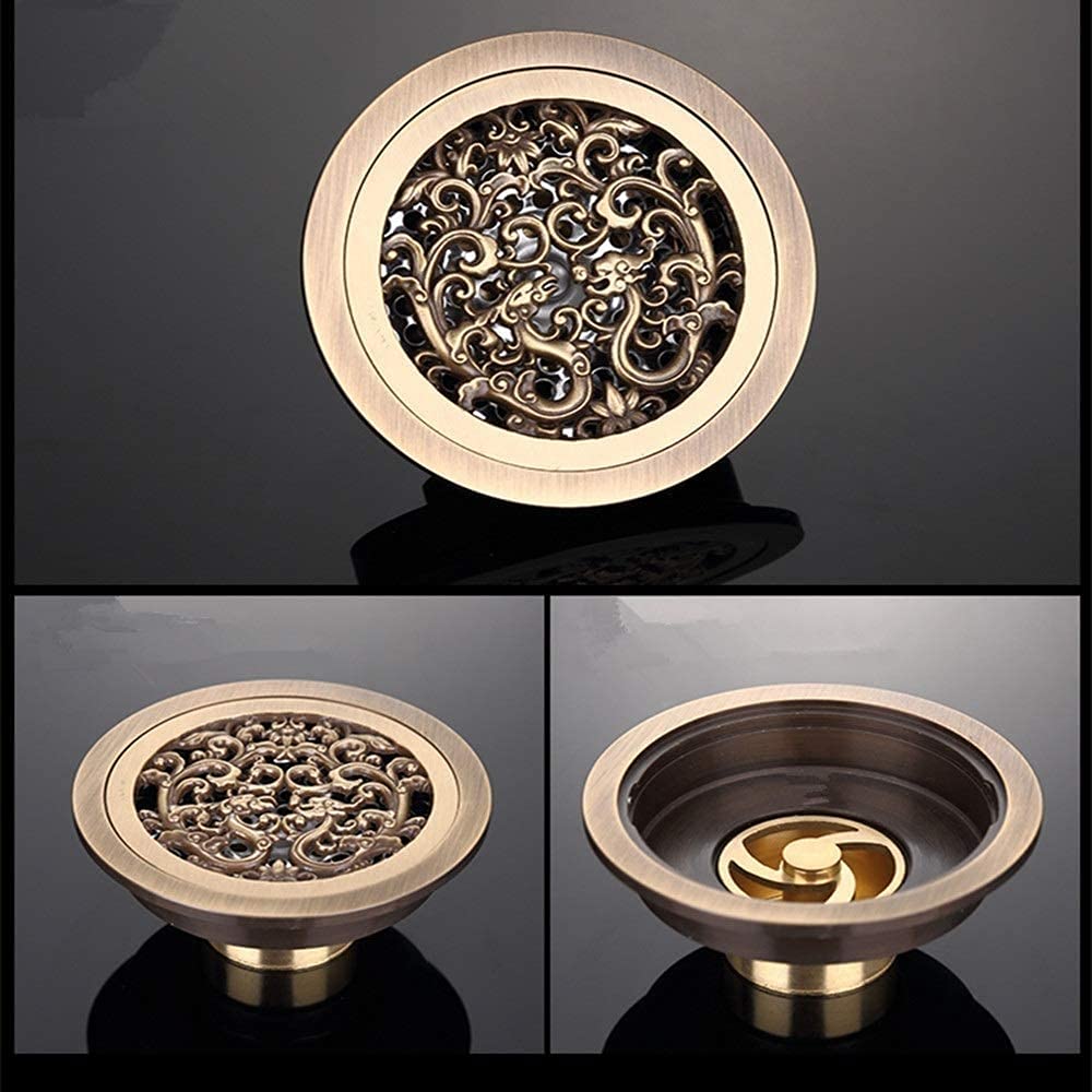 Desagüe de Piso de Acero antiolor - Desagüe de Ducha de Cobre para baño y jardín, Cuadrado, Desmontable, diseño antiobstrucción, Resistente a la corrosión y fácil de Limpiar, una Mejora esen