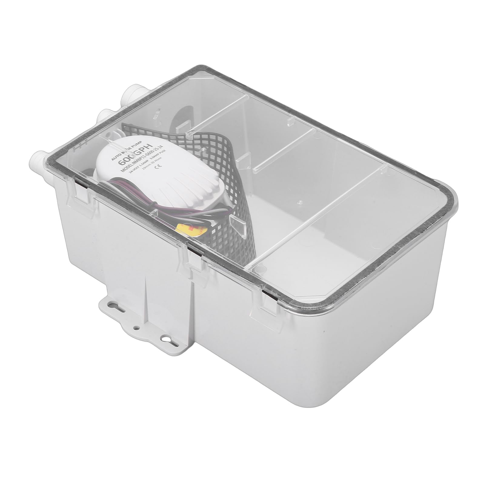 Skrzynka Pompy do Miski Prysznicowej, Elektryczna Pompa Wodna 24 V DC, drenaż 600 GPH do Kabiny łodzi, z funkcją Automatycznego Odprowadzania Wody, Instalacji Hydraulicznej